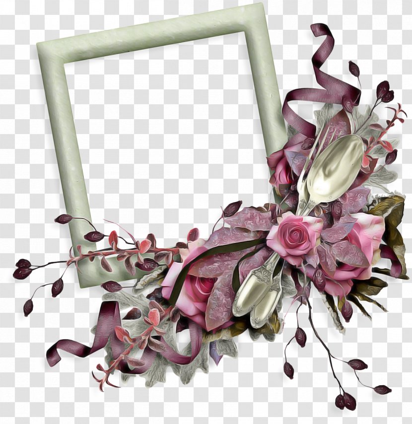 Pink Flower Frame - Picture - Plant Transparent PNG