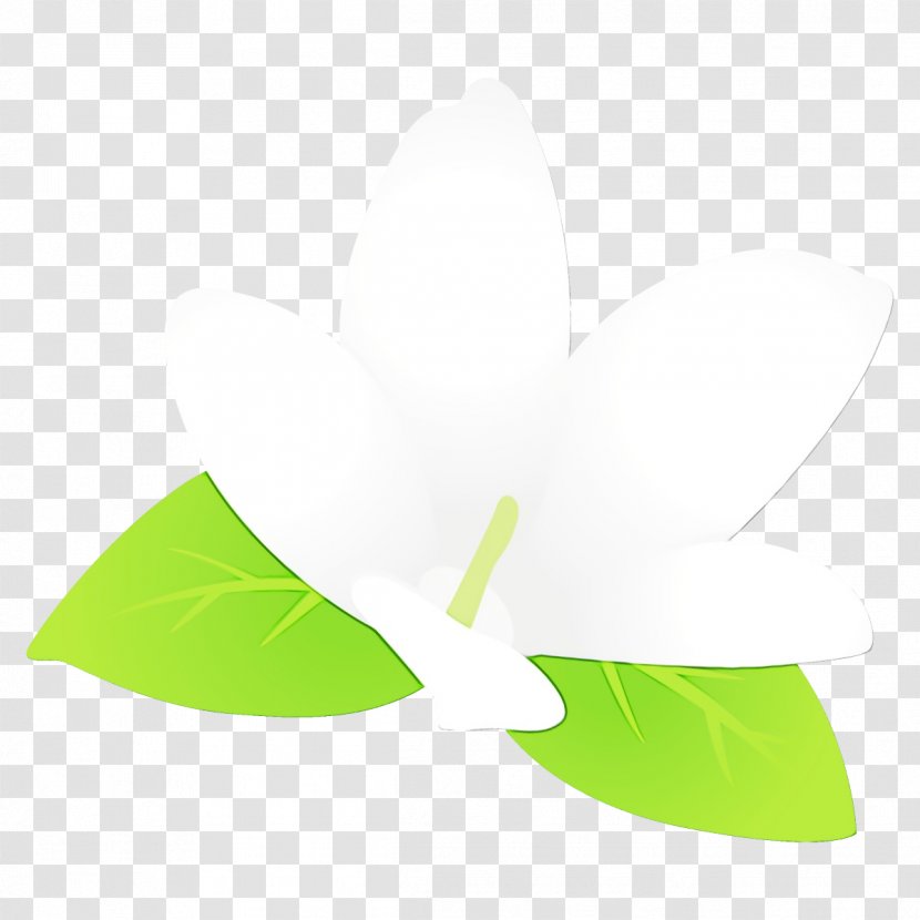 Green Leaf White Plant Logo - Watercolor - Tree Transparent PNG