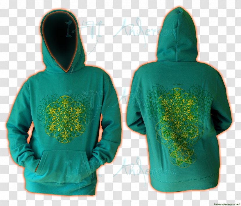Hoodie T-shirt Green Bluza - Tshirt - Hand Painted Decoration Transparent PNG