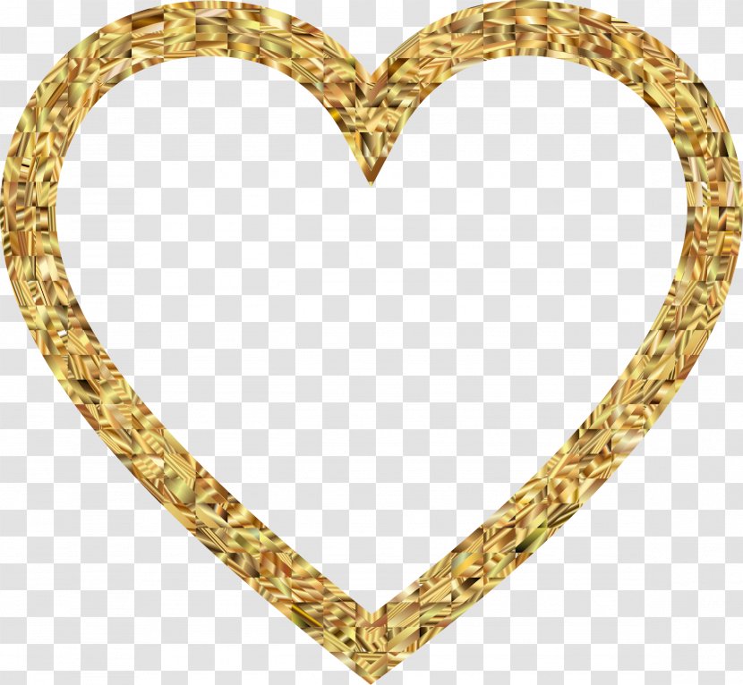 Gold Heart Clip Art Transparent PNG