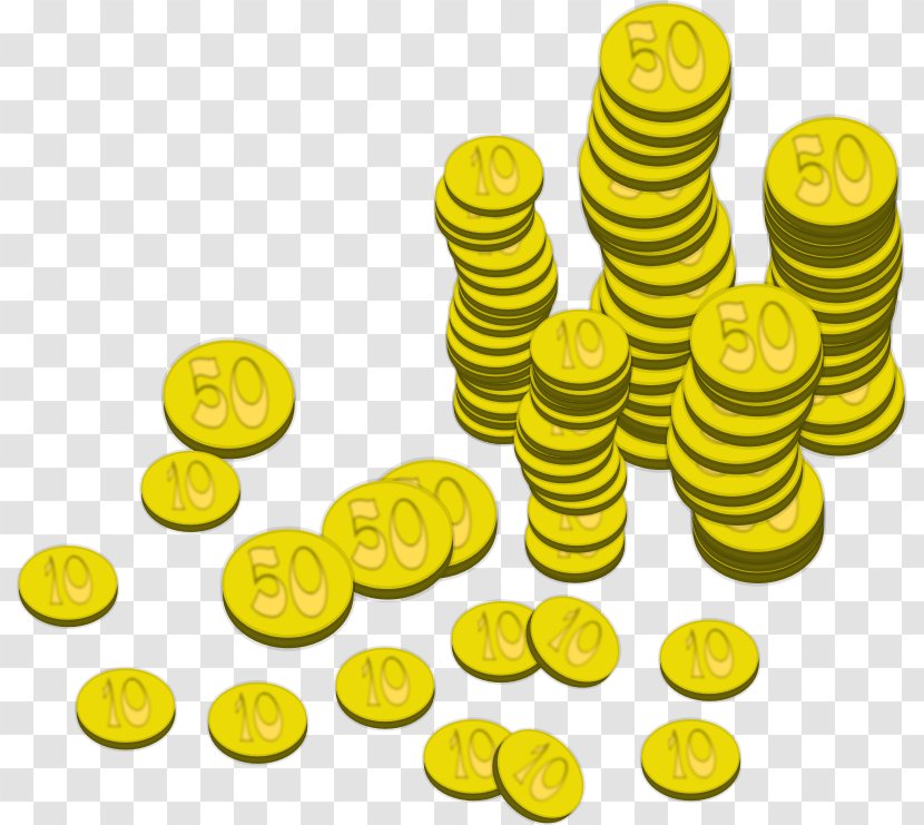 Gold Coin Money Clip Art - Royaltyfree - Finance Cartoon Cliparts Transparent PNG