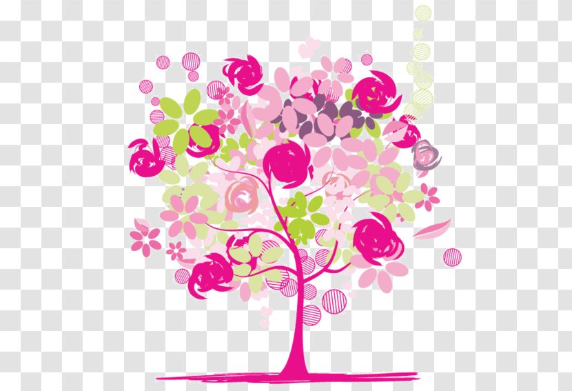 Tree Drawing - Flower Transparent PNG