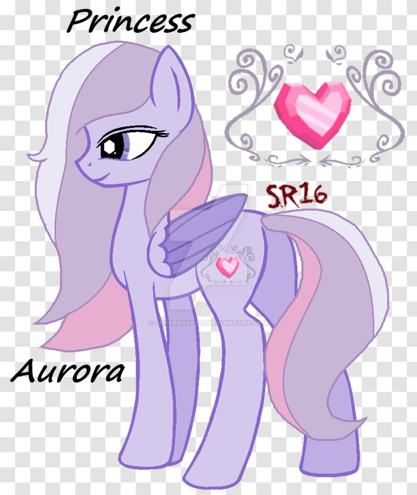 Pony Princess Aurora Celestia Cadance - Heart Transparent PNG