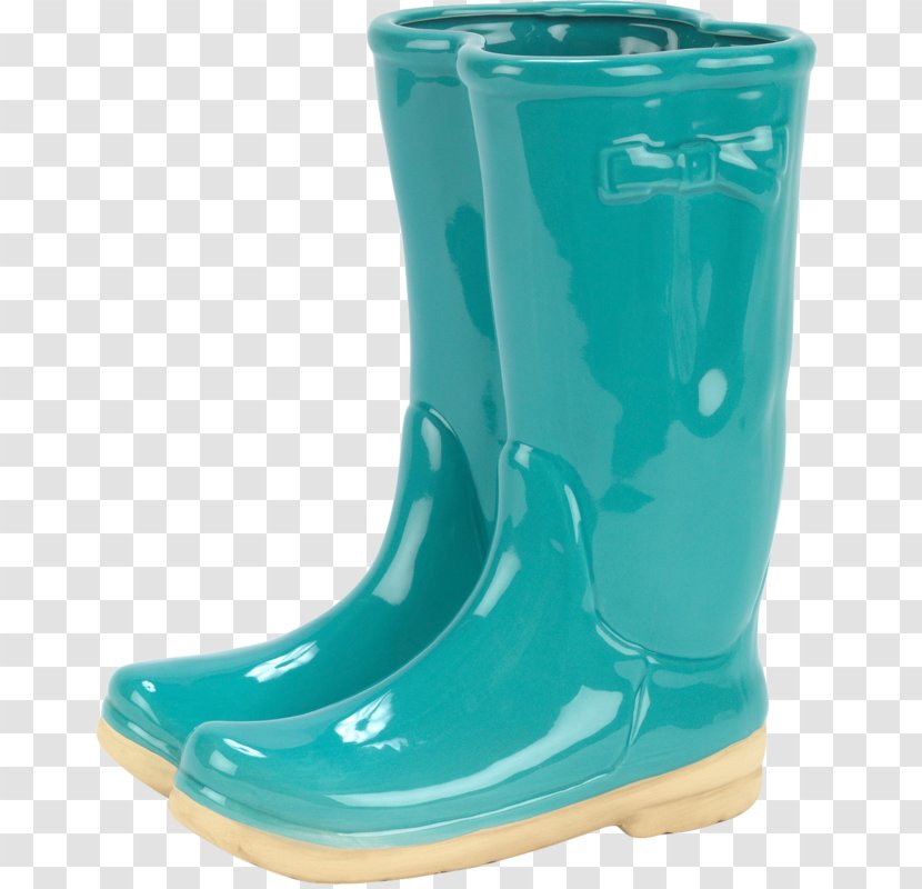 Wellington Boot Shoe Image - Aqua Transparent PNG