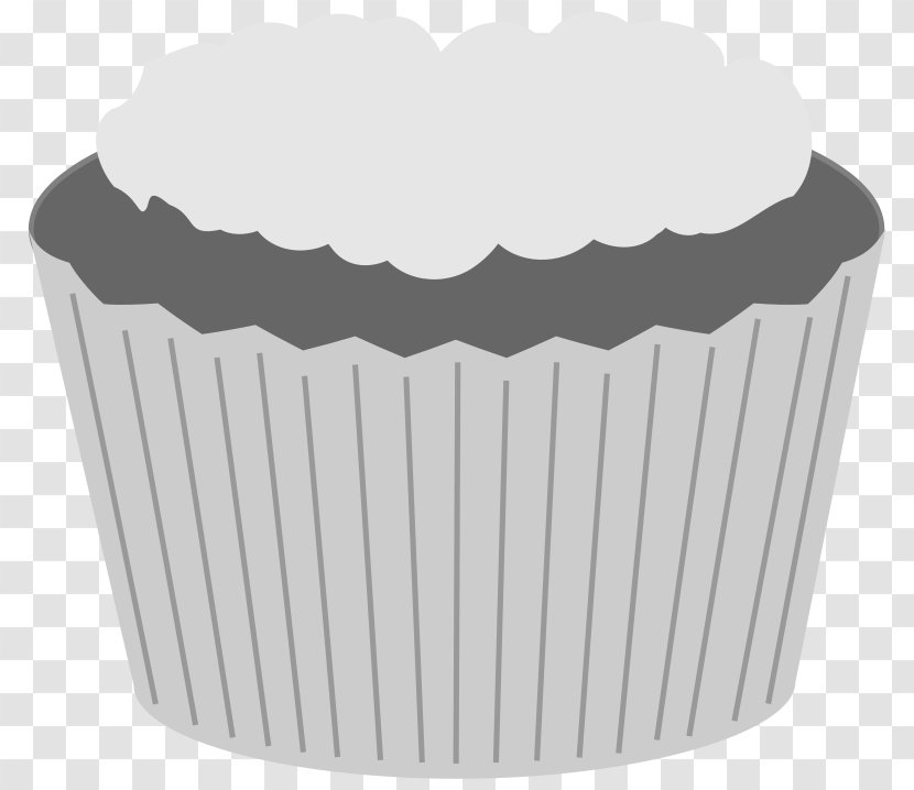 Cupcake Muffin Grey Clip Art - Cake Transparent PNG