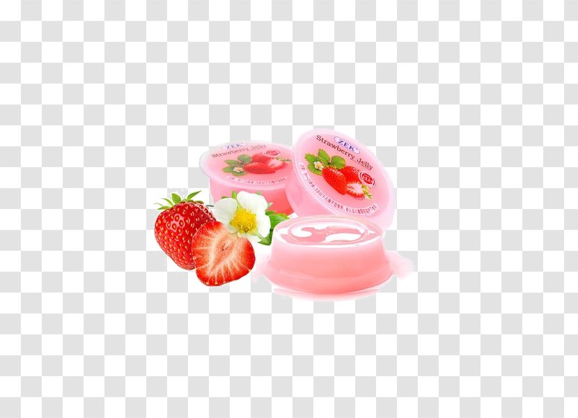 Strawberry Gelatin Dessert Nata De Coco Aedmaasikas Food - ZEK Jelly Cups Combination Of Equipment Transparent PNG