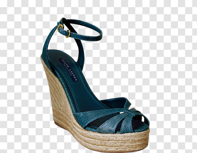 Espadrille Ralph Lauren Corporation Shoe High-heeled Footwear - Dark Blue High Heels Transparent PNG