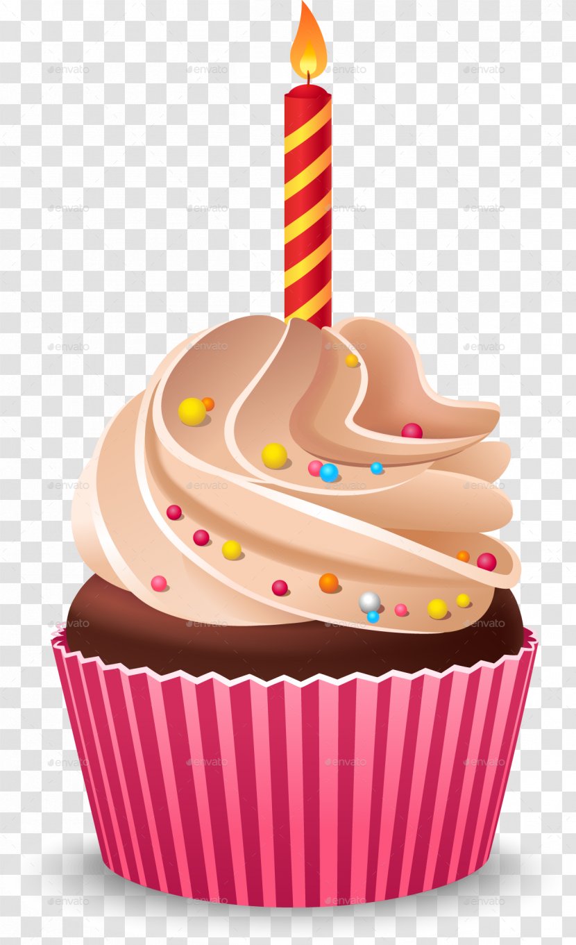 Cupcake Birthday Cake Cream Muffin - Food Transparent PNG