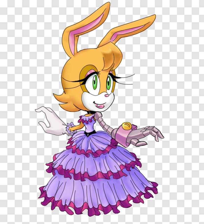 Bunnie Rabbot Sonic Drive-In Rabbit The Hedgehog Dress - Easter - Gown Transparent PNG