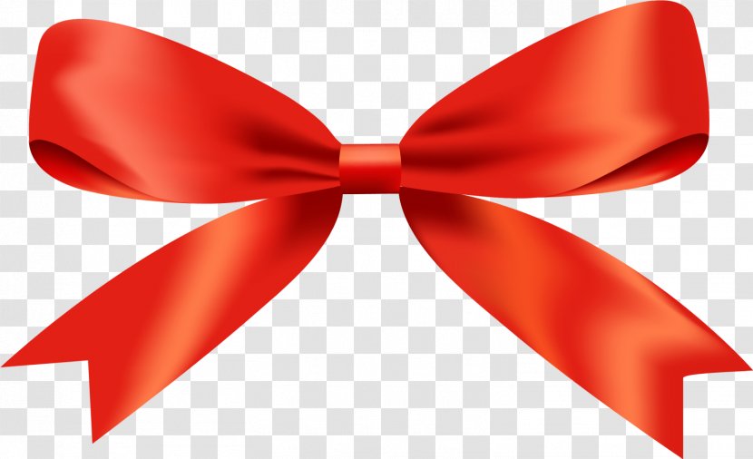 Red Bow Tie Ribbon - Drawing Transparent PNG