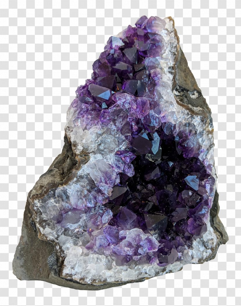 Crystal Amethyst Geode Quartz Polyvore - Mineral - Sculpture Transparent PNG