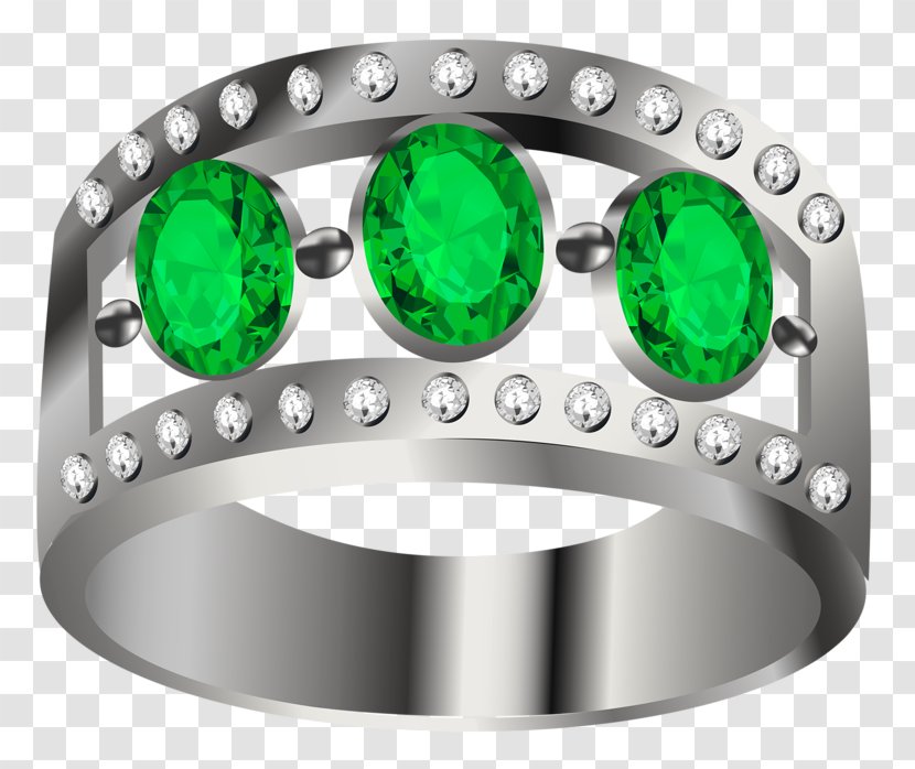 Emerald Ring Jewellery Clip Art - Gold Transparent PNG