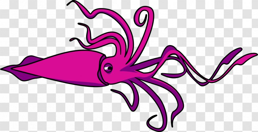 Giant Squid Octopus Clip Art - Flower Transparent PNG