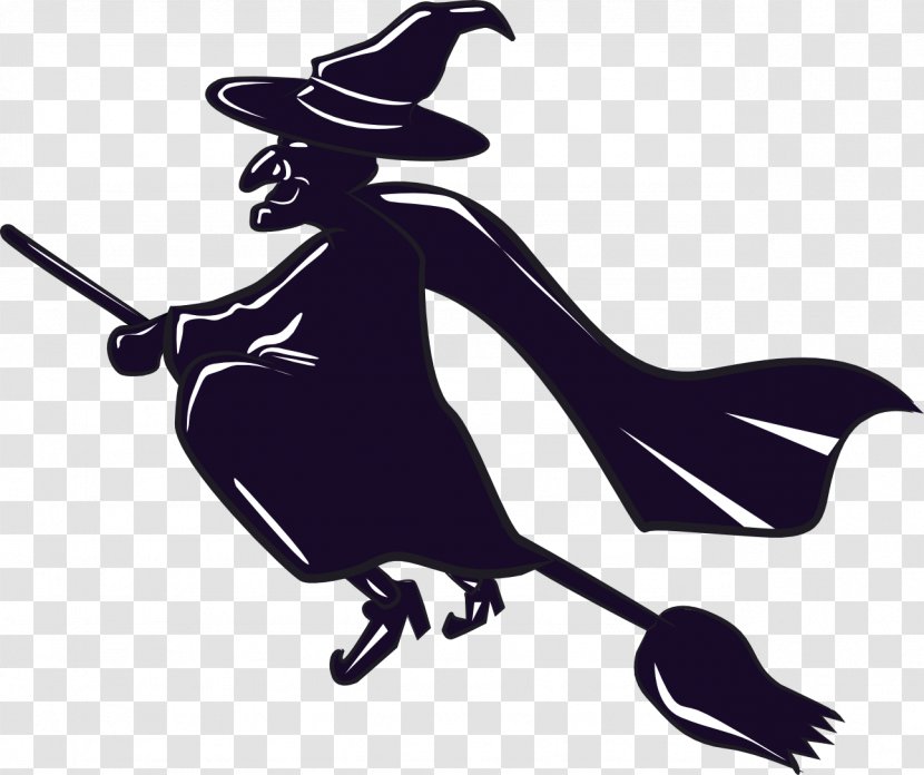Witch's Broom Clip Art - Bird - Witch Transparent PNG