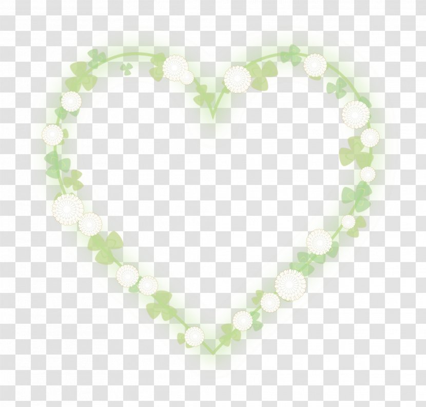 Flower Heart Frame White Clover. - Clover Transparent PNG