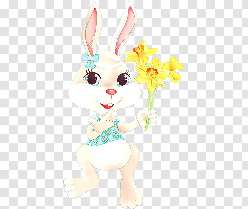 Easter Bunny Hare Clip Art Illustration - Cartoon Transparent PNG