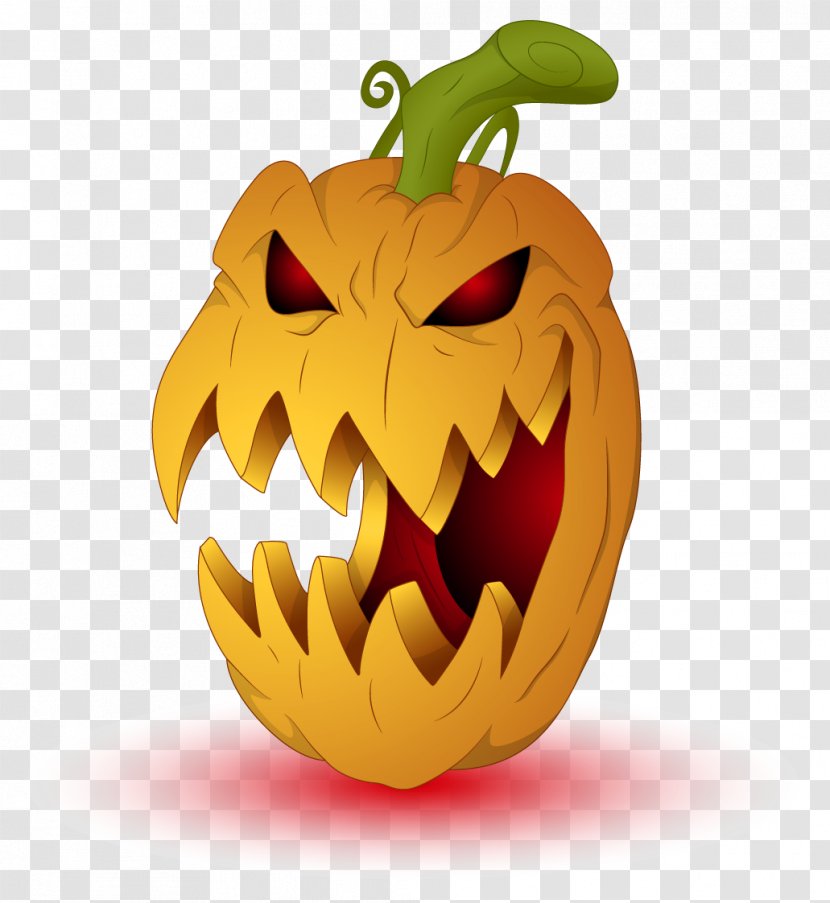 Pumpkin Jack-o'-lantern Halloween Clip Art - Cucurbita - Scary PNG Clipart Transparent PNG
