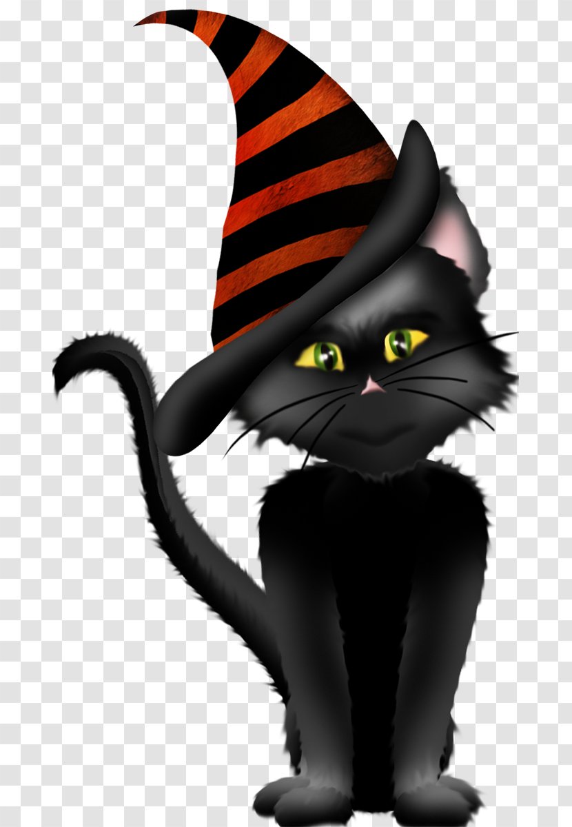 Halloween Jack-o-lantern Clip Art - Jackolantern - Witch Cat Transparent PNG