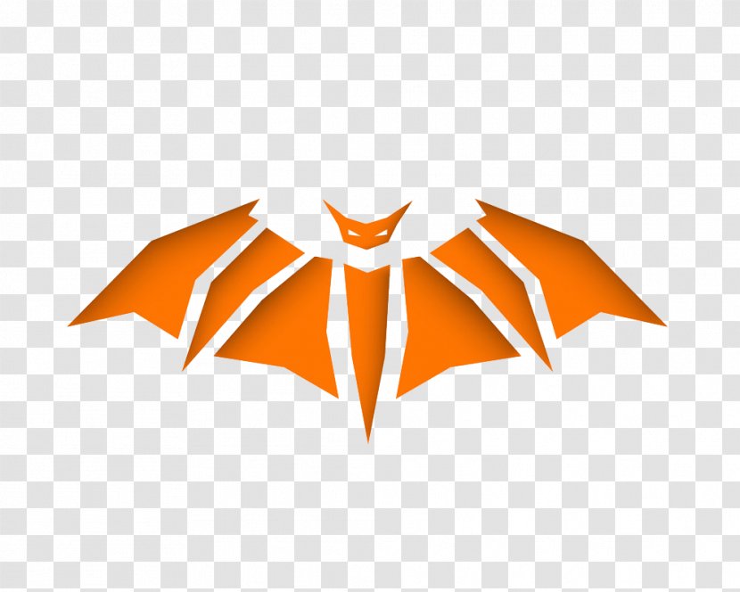 Bat Logo Halloween Illustration - Orange - Yellow Stick Figure Transparent PNG