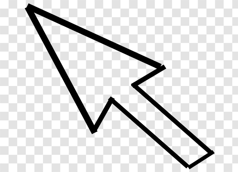 Computer Mouse Pointer Cursor - Triangle Transparent PNG