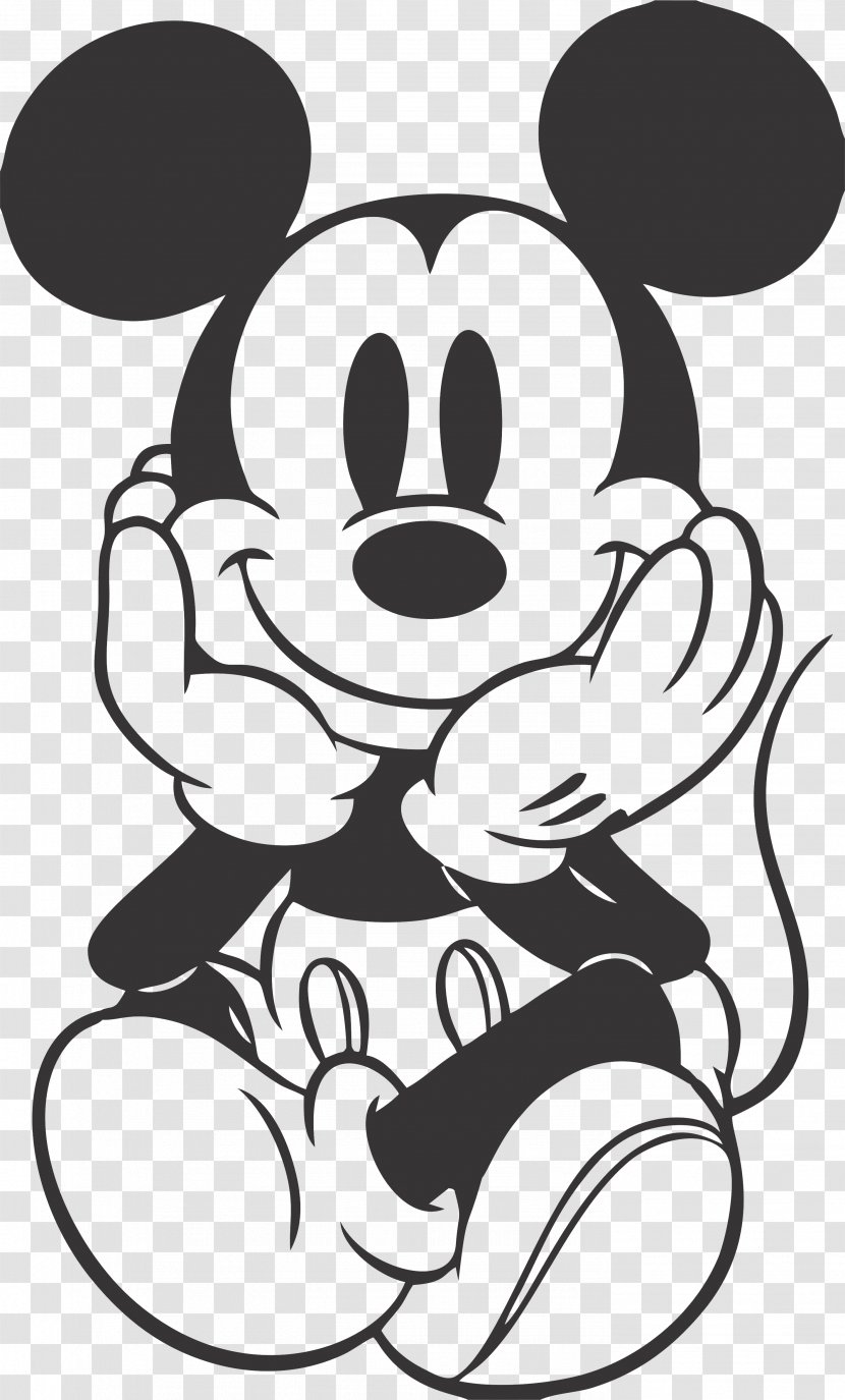 Mickey Mouse Minnie Black And White Drawing - Frame Transparent PNG