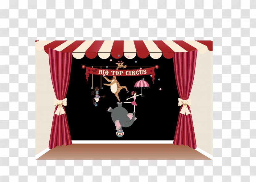 Circus Train Mural Carpa Curtain - Ceiling Transparent PNG