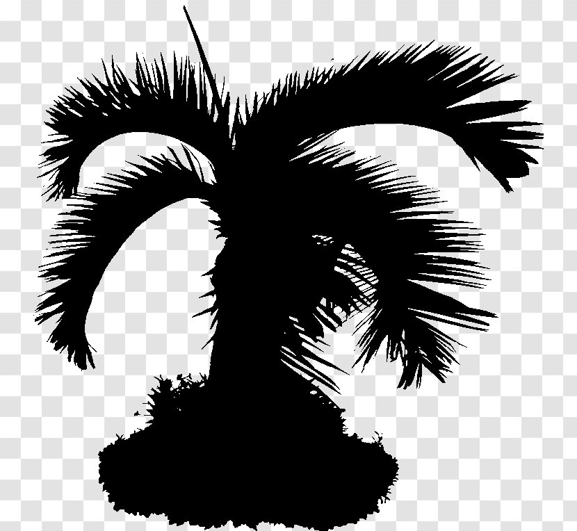 Palm Trees Silhouette Font - Art - Blackandwhite Transparent PNG