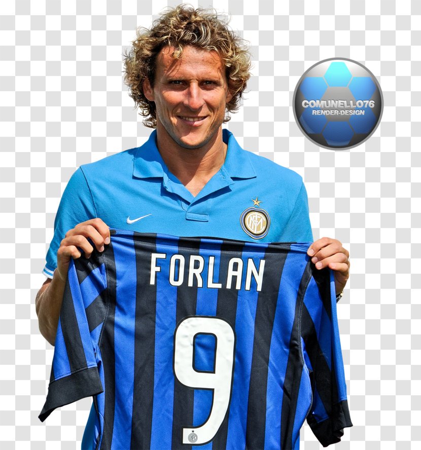 Diego Forlán Inter Milan Jersey Football Soccer Player Transparent PNG