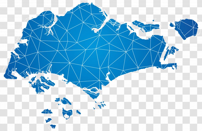 Vector Map Stock Photography Royalty-free - Blue Tech Of Singapore Transparent PNG