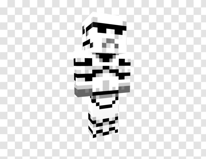 Stormtrooper Minecraft: Pocket Edition Star Wars Sequel Trilogy - Black And White Transparent PNG