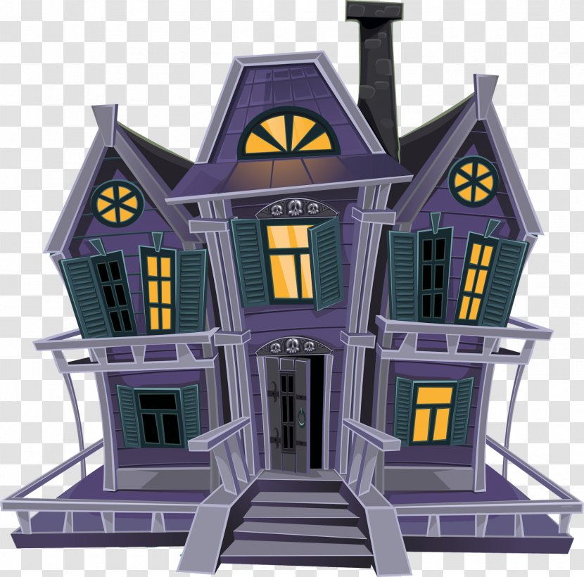 Haunted House Clip Art - Building - White Transparent PNG