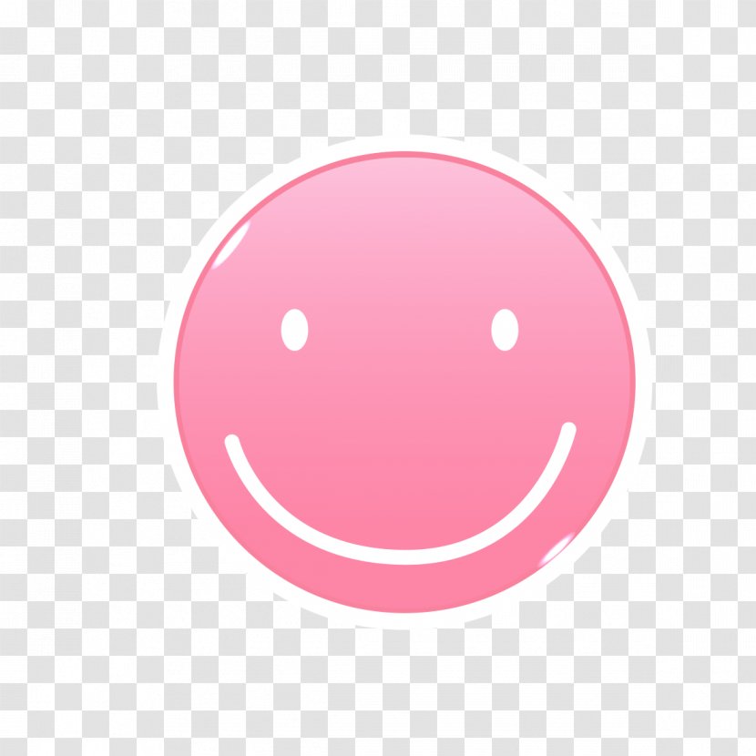 Smiley Circle Text Messaging Font - Facial Expression - Pink Smile Transparent PNG