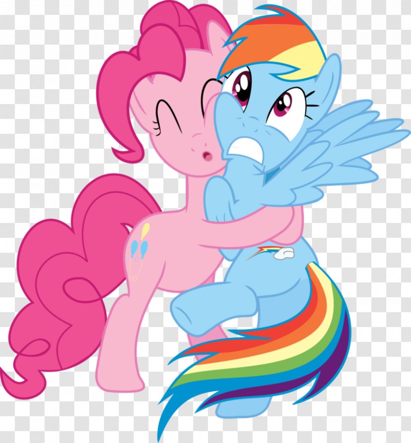 Pony Pinkie Pie Rainbow Dash Applejack Fluttershy - Cartoon Transparent PNG