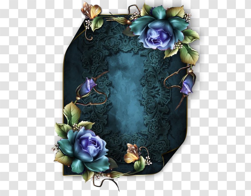 Paper Parchment Picture Frames Vector Magic - Floral Design - CROSS Watercolor Transparent PNG