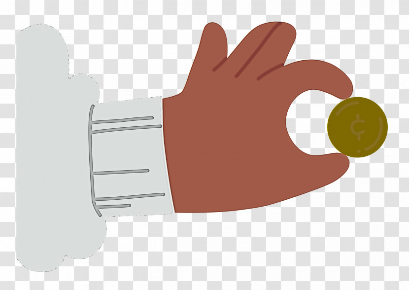 Hand Pinching Coin Transparent PNG