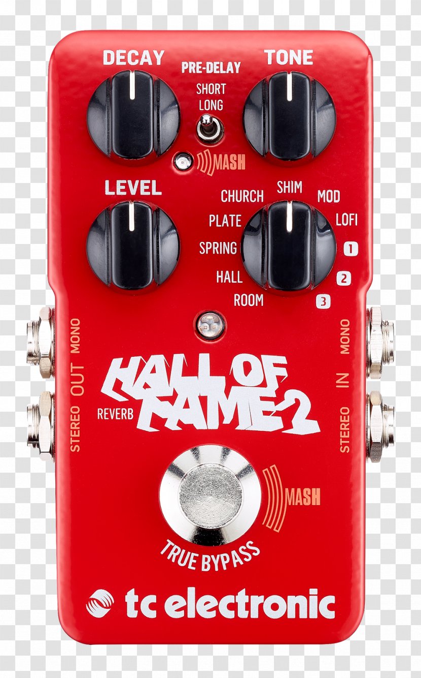 Effects Processors & Pedals TC Electronic Hall Of Fame Reverb Reverberation Delay - Frame - Electric Guitar Transparent PNG