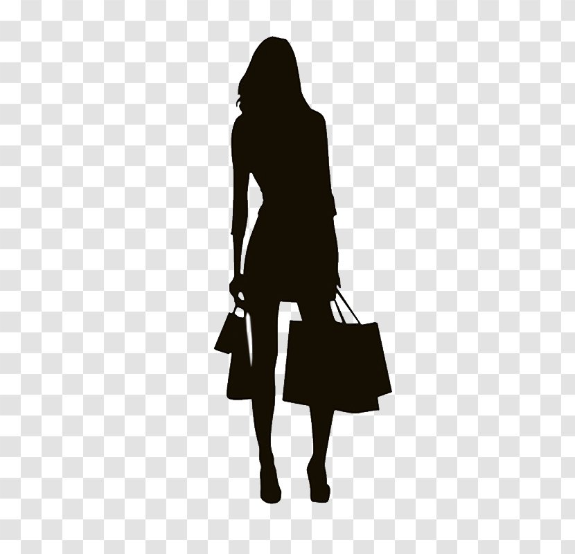 Shopping Silhouette Vector Graphics Personal Shopper Image - Standing Transparent PNG