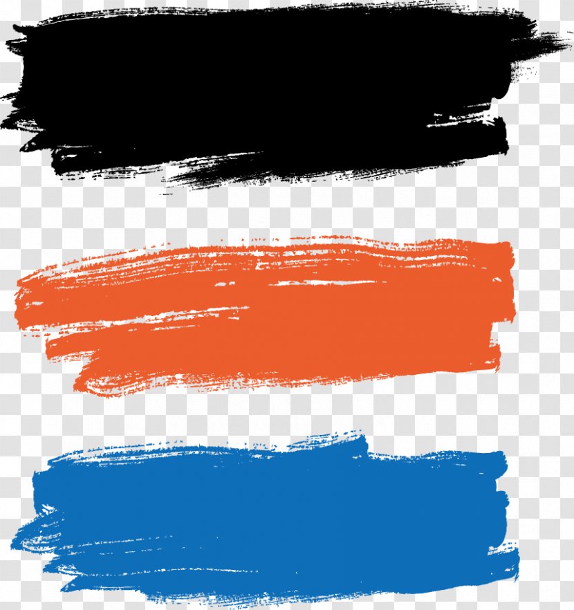 Paintbrush Painting - Orange - Paint Brush Vector Illustration Transparent PNG