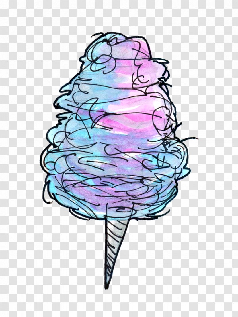 Sticker Cotton Candy Fair Sugar Painting - Redbubble Transparent PNG