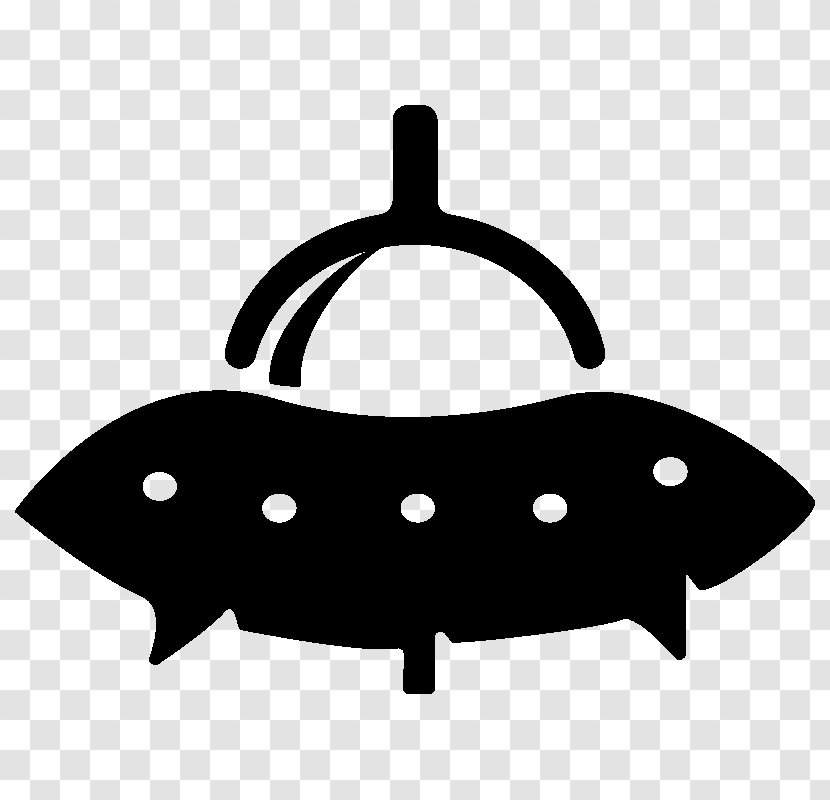 Sticker Spacecraft Flying Saucer Clip Art - Black And White - Spatial Transparent PNG
