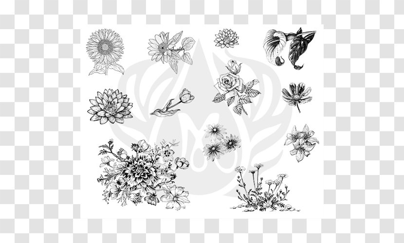 Screen Printing Floral Design Silk Ceramic - Flora Transparent PNG