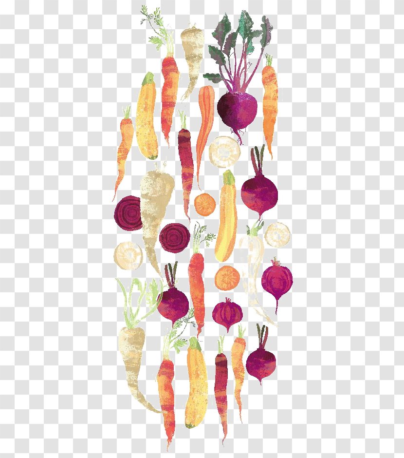 Vegetable Floral Design Watercolor Painting Carrot - Food - Hand-painted Transparent PNG