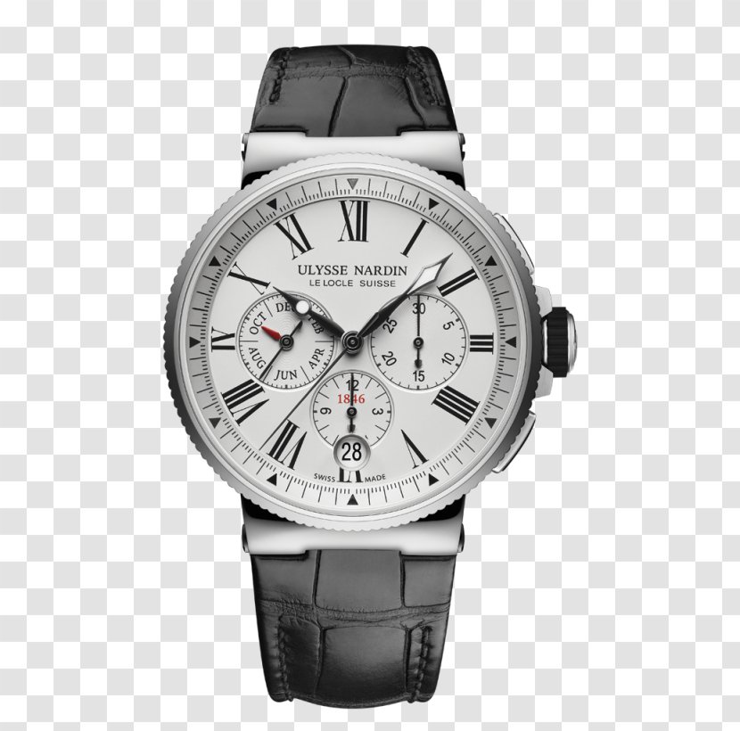 Ulysse Nardin Marine Chronometer Watch Chronograph Annual Calendar - Accessory - Seiko Hands Transparent PNG