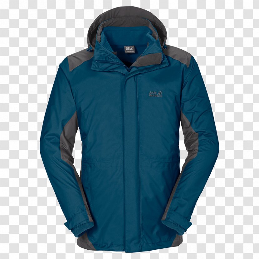 Jacket Hoodie Clothing Sleeve Polar Fleece - Cobalt Blue Transparent PNG