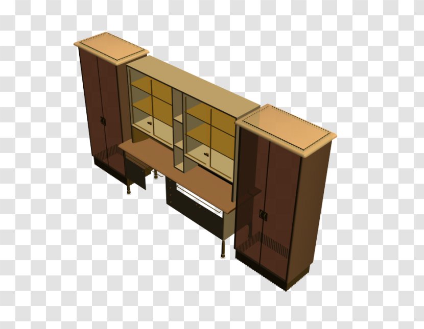 Desk Line Angle - Buffets Sideboards - 3d Model Home Transparent PNG