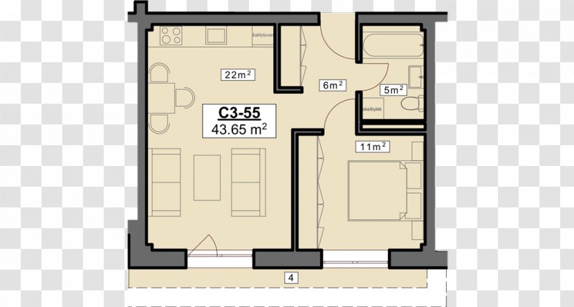 Floor Plan Property Square Meter - Mezon Transparent PNG