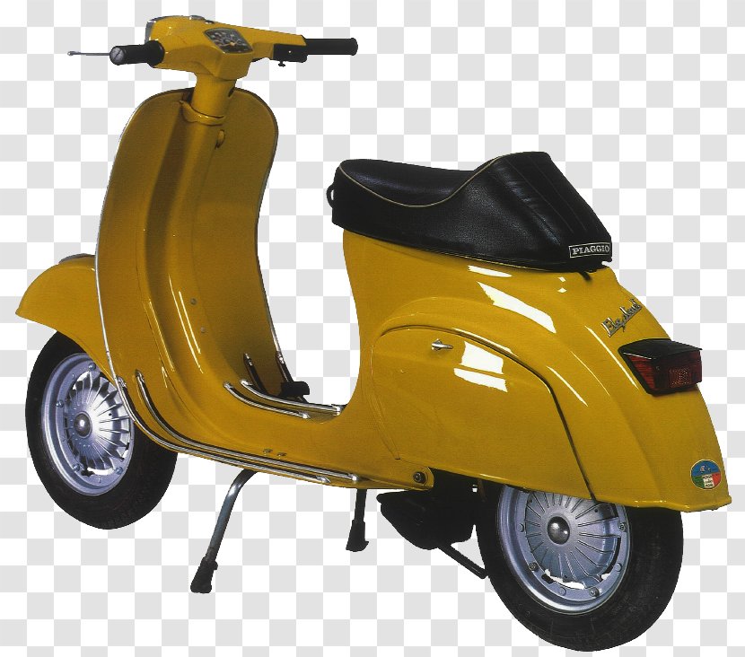 Vespa 50 Piaggio Scooter PK - Yellow - Motorcycle Transparent PNG