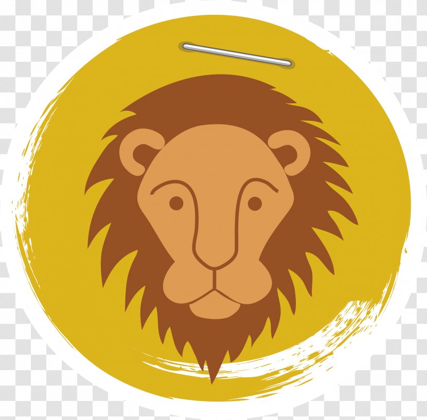 Lion Fortune-telling Tarot Constellation Astrology - Appulse - Yellow Leo Transparent PNG