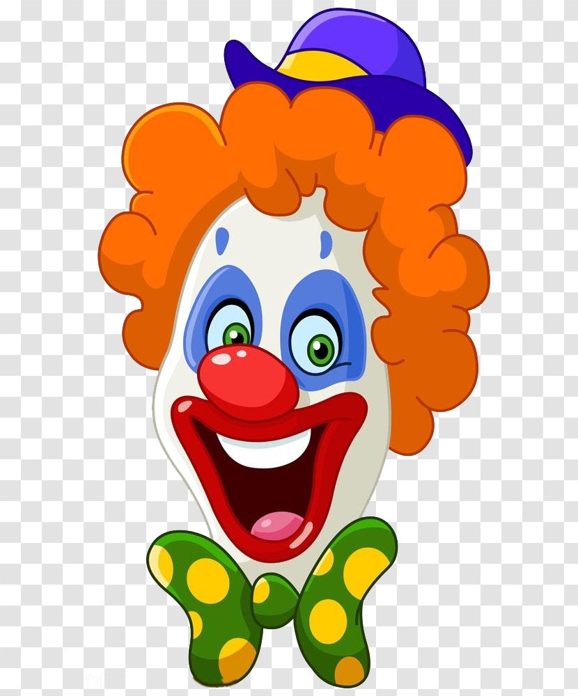 Clown Face Clip Art - Silhouette - Funny Cartoon Transparent PNG