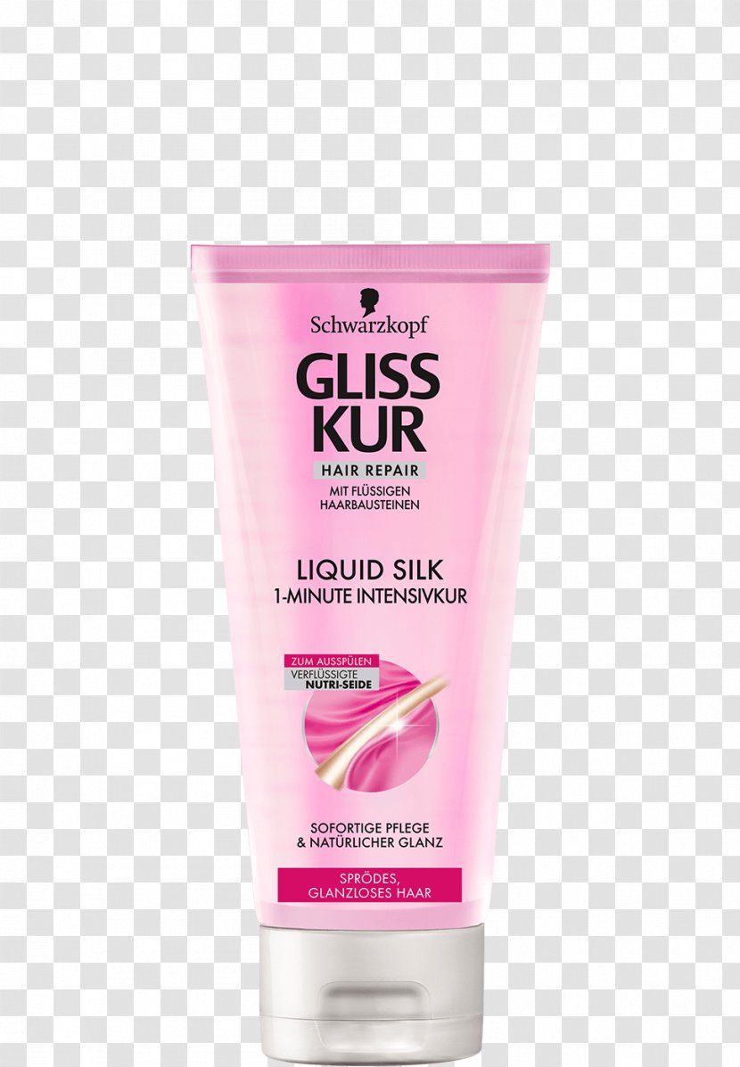 Gliss Kur 1 Min Intensivkur Liquid Silk 200ml Cream Schwarzkopf Lotion Transparent PNG
